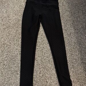 SHEIN Black Textured Leggings